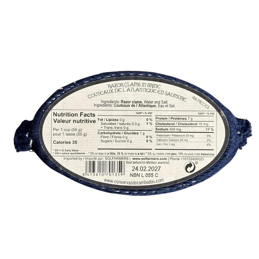 Razor Clams in Brine