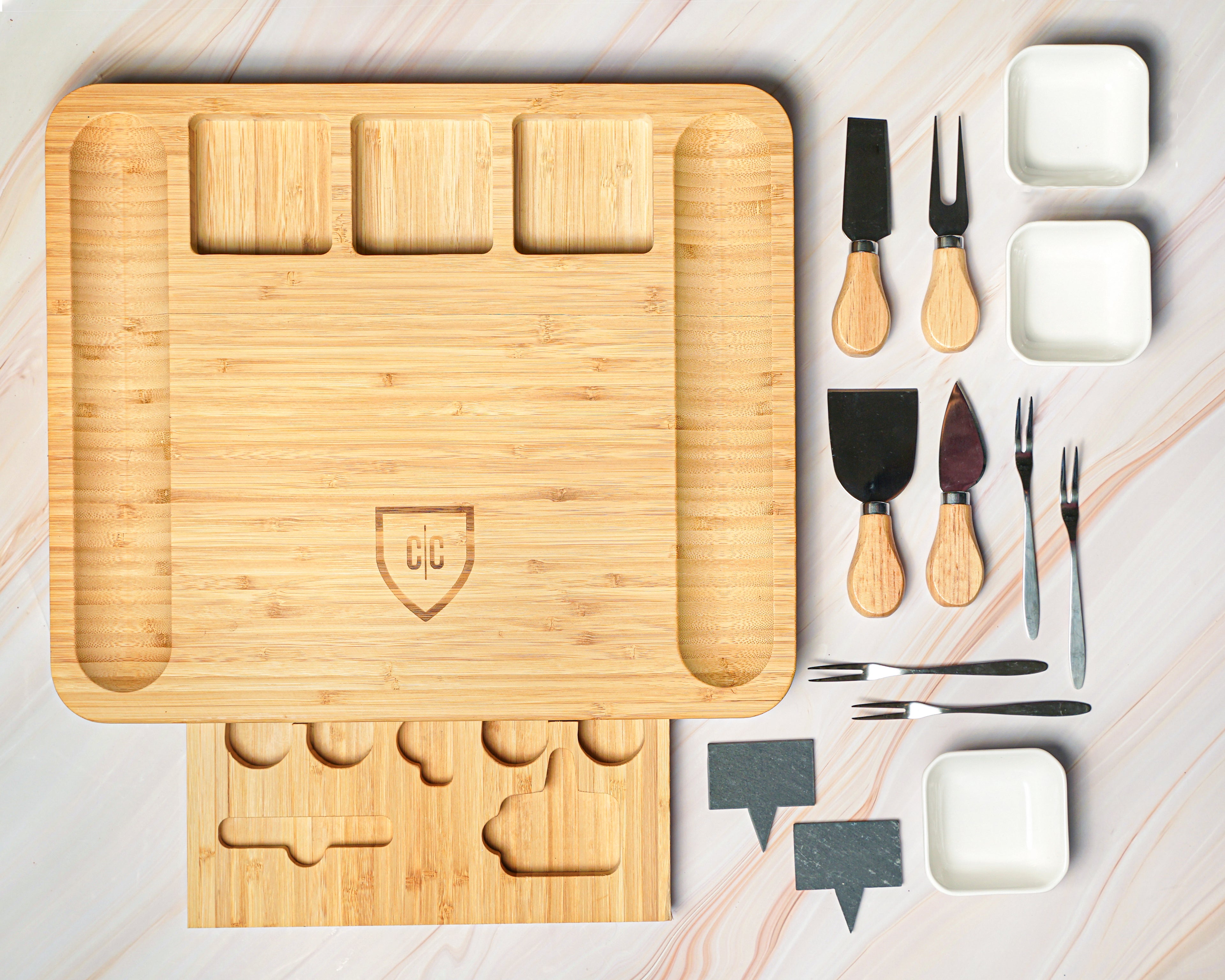 Charcuterie Serving Board Plus Knife Set
