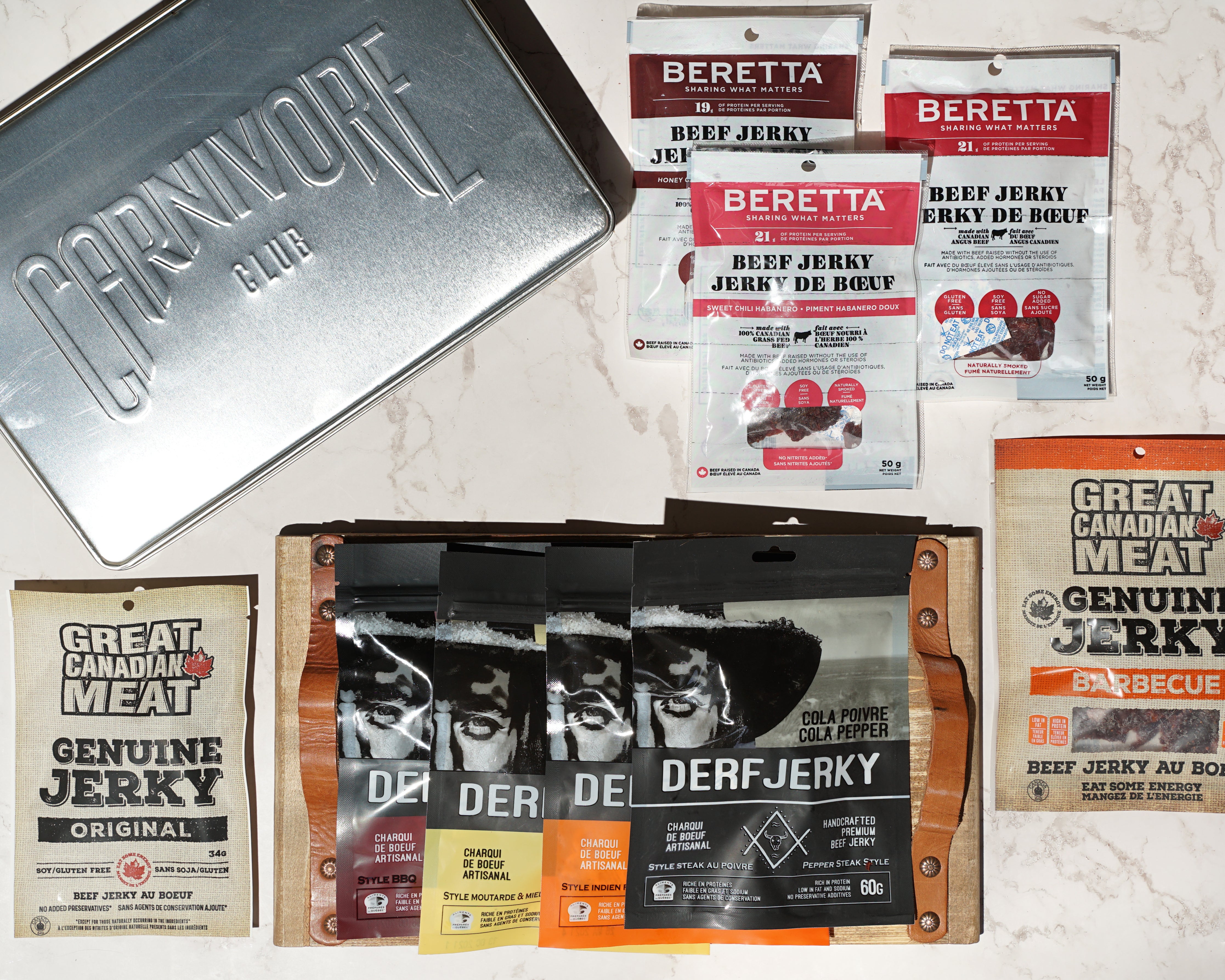  Carnivore Club Beef Jerky Box - Delicious Jerky and Meat  Sticks Sampler - 4 to 6 Meat Snacks Jerkygram - Meat Snack Sampler Gift  Basket - Ultimate Gift For Meat Lovers : Grocery & Gourmet Food