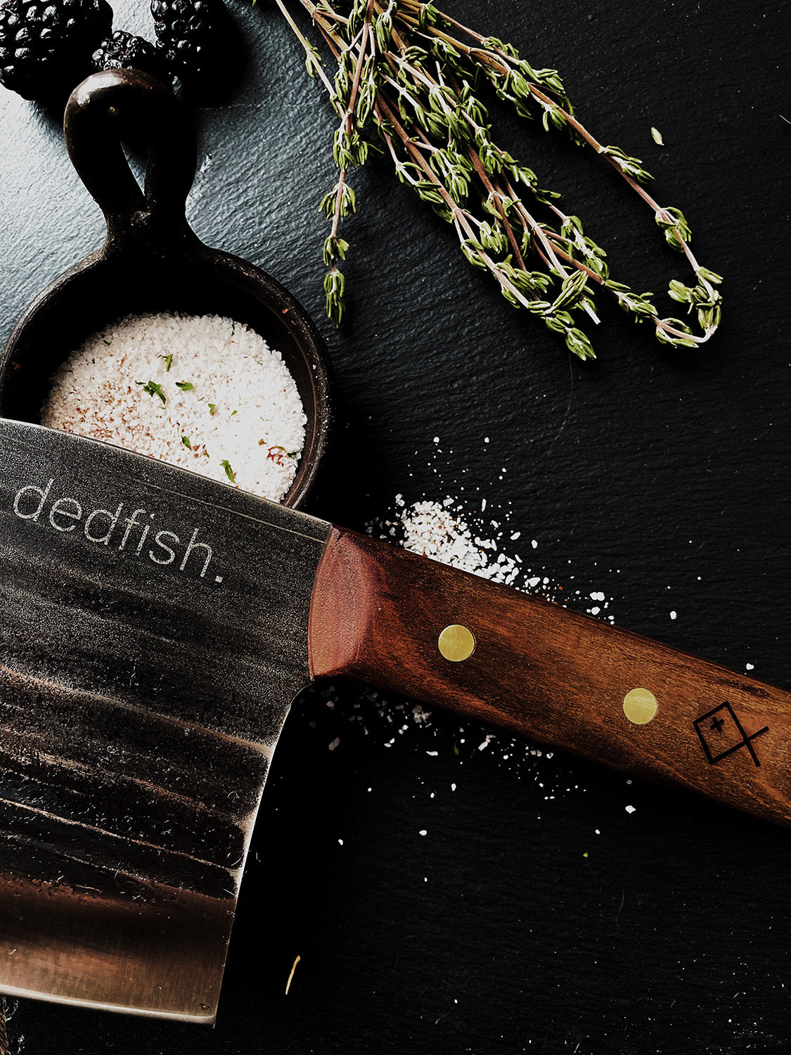 Dedfish Co. Kitchen Butcher Knife With Leather Sheath_3_cc