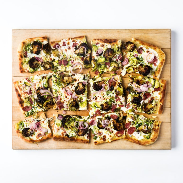 Sheet-Pan Pizza with Brussels Sprouts and Salami | Carnivore Club