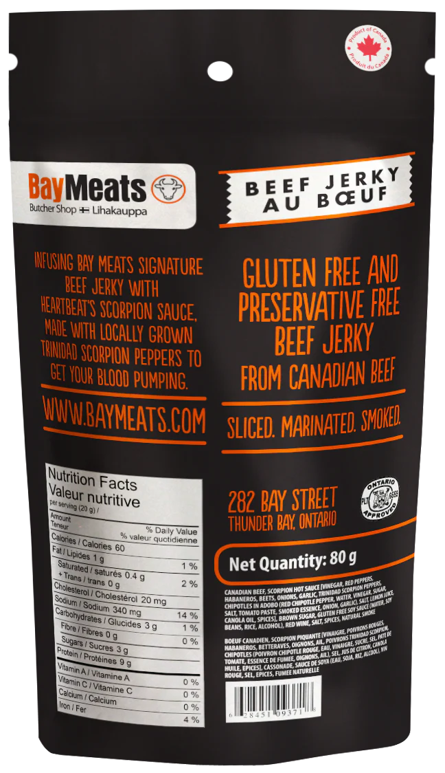 Heartbeat Scorpion Beef Jerky (Bay Meats)