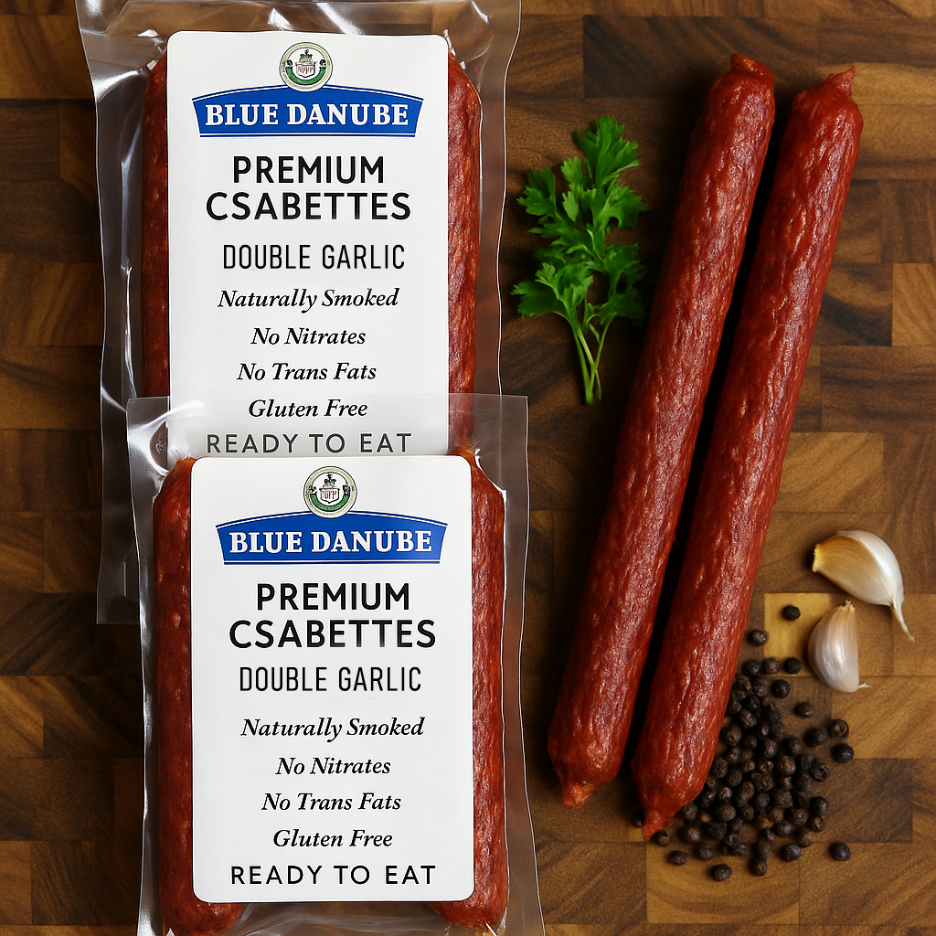 Double Garlic Pork Csabettes (3 Sticks)