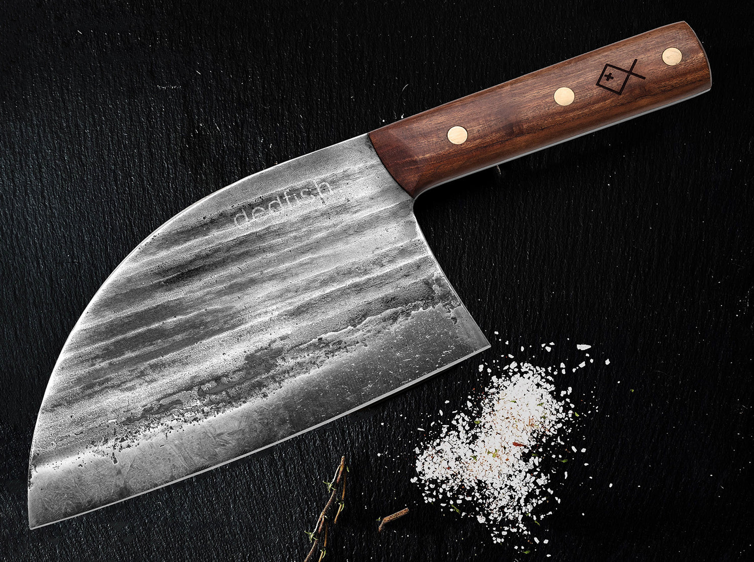 Dedfish Co. Kitchen Butcher Knife With Leather Sheath_1_cc